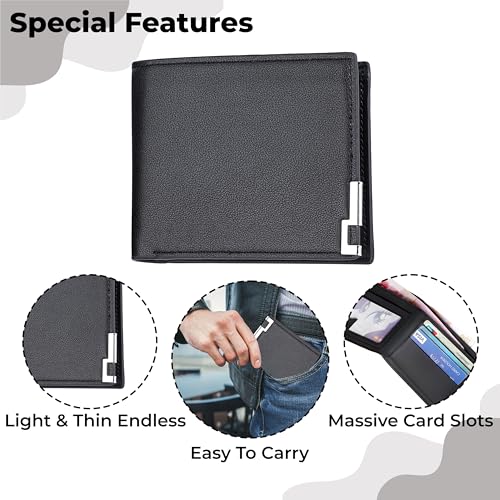 Image of Kraptick Mens Wallets: Slim Wallets for Men with Cardholder and Money Organizer (DMFP387)