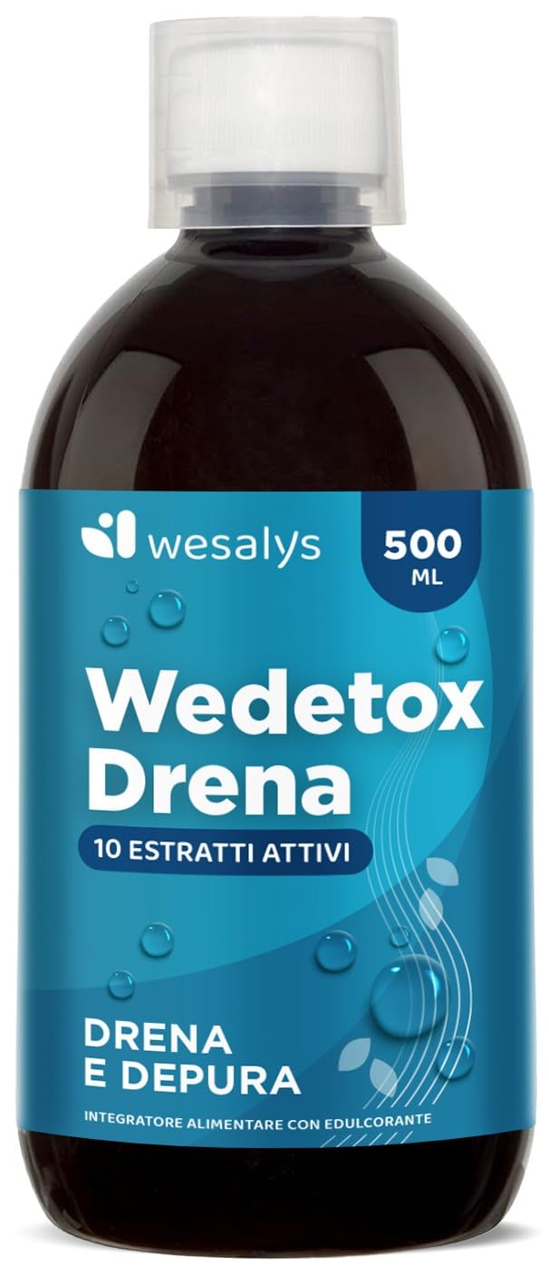 Drenante Forte Detox e Diuretico contro la Ritenzione Idrica, Disintossicante fe
