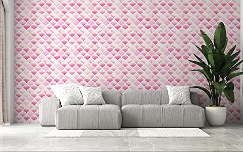 Image of DWELLSINDIA Light Pink Moroccan Boho Wallpaper for Wall Makeover | Self Adhesive Peel & Stick, Thick Textured Premium Paper | Waterproof, Scratch Resistant | Bedroom, Nursery & Living Room | 41x244 cm