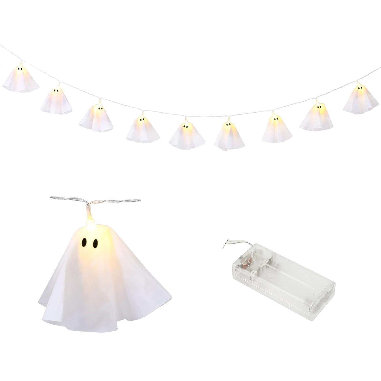 Guirnalda de luces de espíritu luminoso a pilas para decorar rincones colgantes sin enchufes