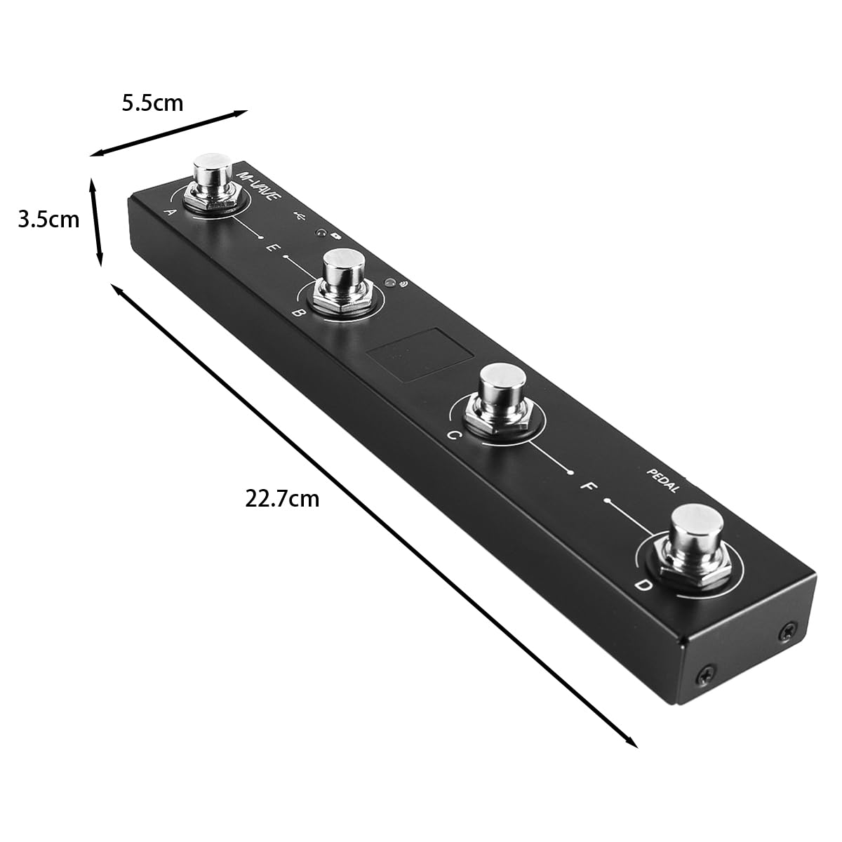 Contrôleur MIDI sans Fil BT Chocolate M-VAVE Pédale de Commande Portable Rechargeable à 4 Boutons avec contrôle par Application pour Musiciens et DJ