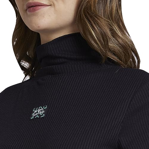 Image of Spykar High Neck 3 /4Th Sleeve Solid Slim Fit T-Shirt for Women