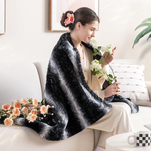 WOOMER [5 Year Warranty Electric Heated Throw Blanket (50