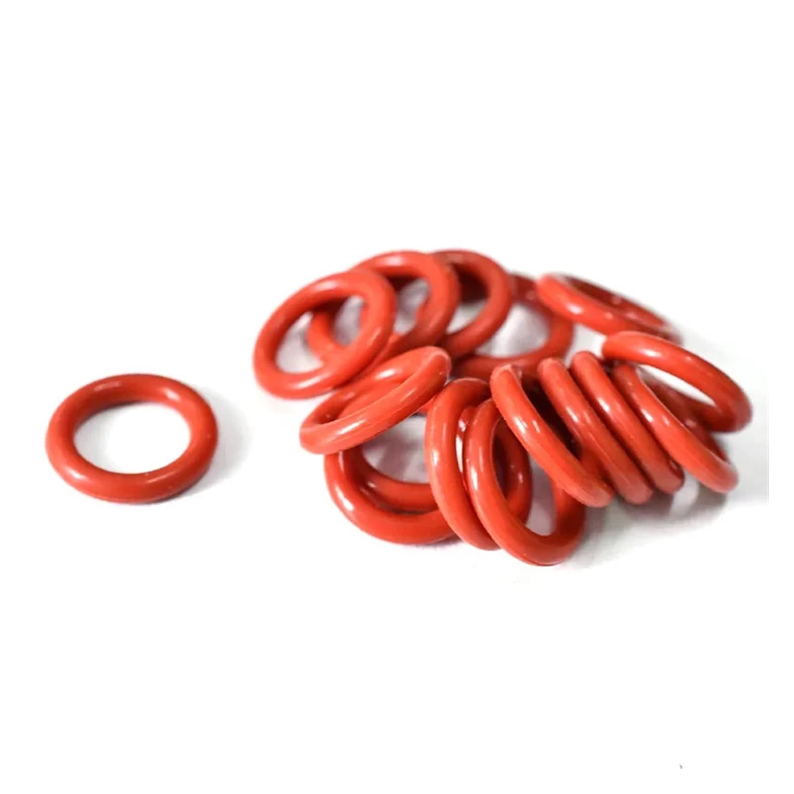 Rote Silikon-O-Ring-Dichtungen, CS 3,1 mm Außendurchmesser, 9–400 mm isolierende Gummi-Dichtungsringe(OD 34mm 50pcs)