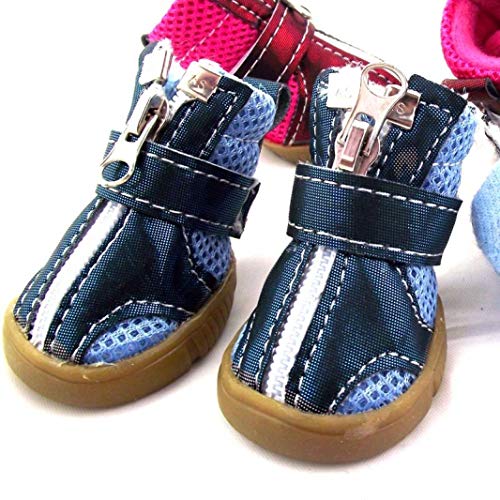 Spring Summer Breathable Pet Shoes Sturdy Soles Small Dog Sneaker Boots Anti-Slip Snow Booties
