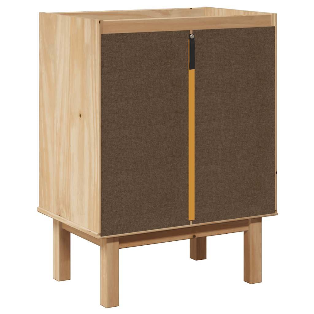 Mueble lavabo OTTA de madera maciza de pino 59 x 40 x 80 cm con acabado en cera de miel, mueble de baño con 2 puertas, espacio de almacenamiento para lavabo y baño