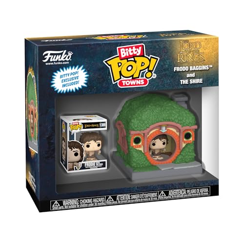 Funko Bitty Pop! Town: The Lord of The Rings - Frodo Baggins & The Shire - Figura de Vinilo Coleccionable - Idea de Regalo - Mercancía Oficial - Juguetes para niños y Adultos