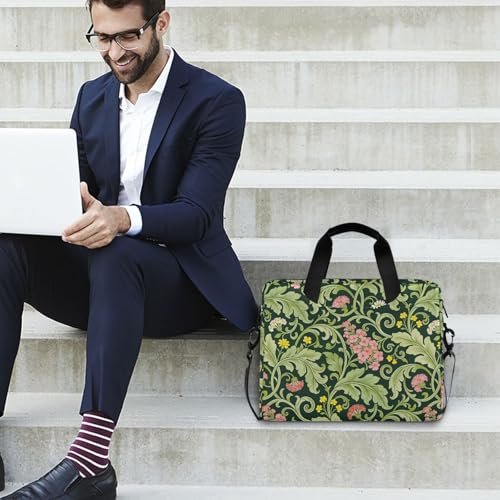 Funda para portátil 15.6 pulgadas rosas y hojas verdes miniatura 3