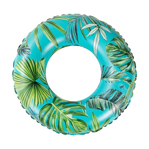 Tubos de Piscina - Inflable Grueso Decoración Flores Rojas Hojas Verdes | Accesorio Adulto Exterior | Piscina Tropical Relajación Flotante
