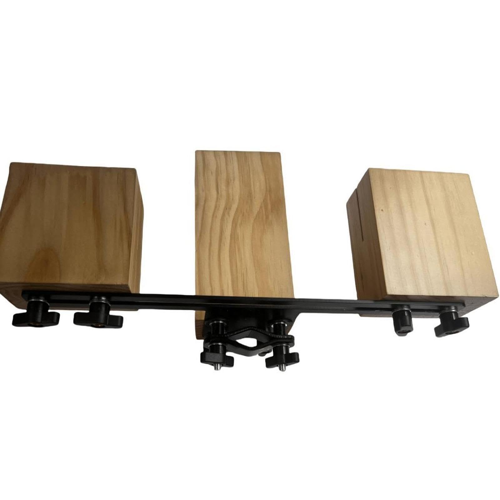 Staffa di montaggio regolabile per strumenti a percussione, set di blocchi di campanaccio in legno, supporto a percussione ad alto passo per principianti e professionisti