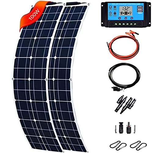 Flexibles 100W Solarpanel – Monokristallin, 21% Wirkungsgrad, 970x530 Mm, Für Wohnmobil, Boot, Dach & Mehr