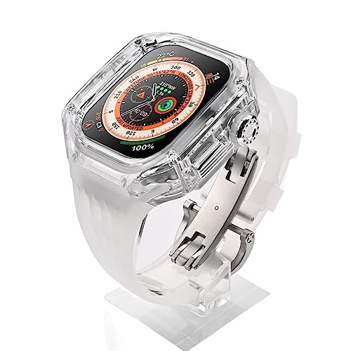 Ya en manzanajugosa.com: EKSIL Kit de modificación de lujo,Para Apple Watch Ultra 49MM,Funda transparente para iWatch Series 49mm Sport Rubber Band Mod Kit Accesorios, 49MM, Agate