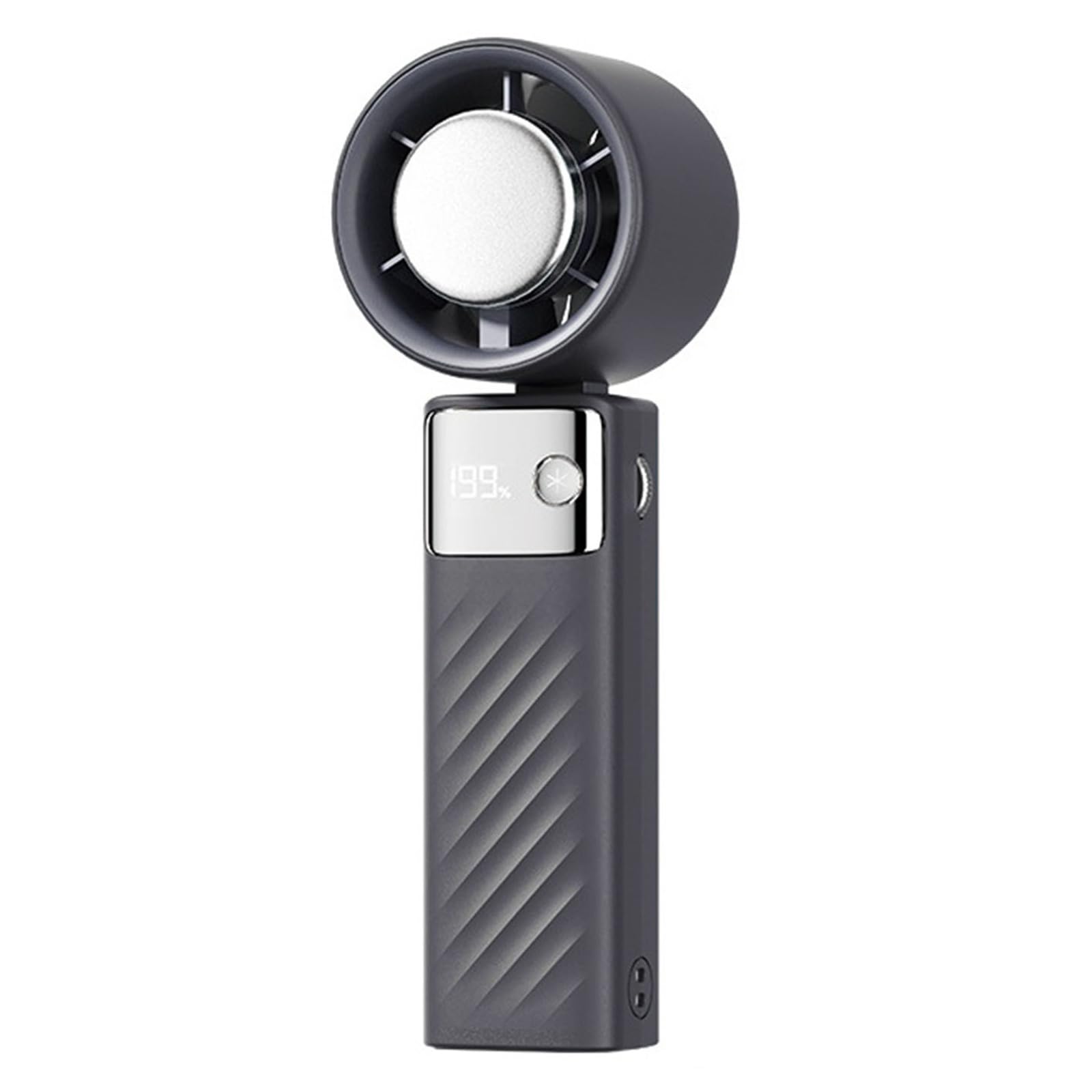 Kalttoy Practical Small Desktop Fan Comfortable Fan LED Display Rechargeable Air Cooling Suitable for Home LED Display