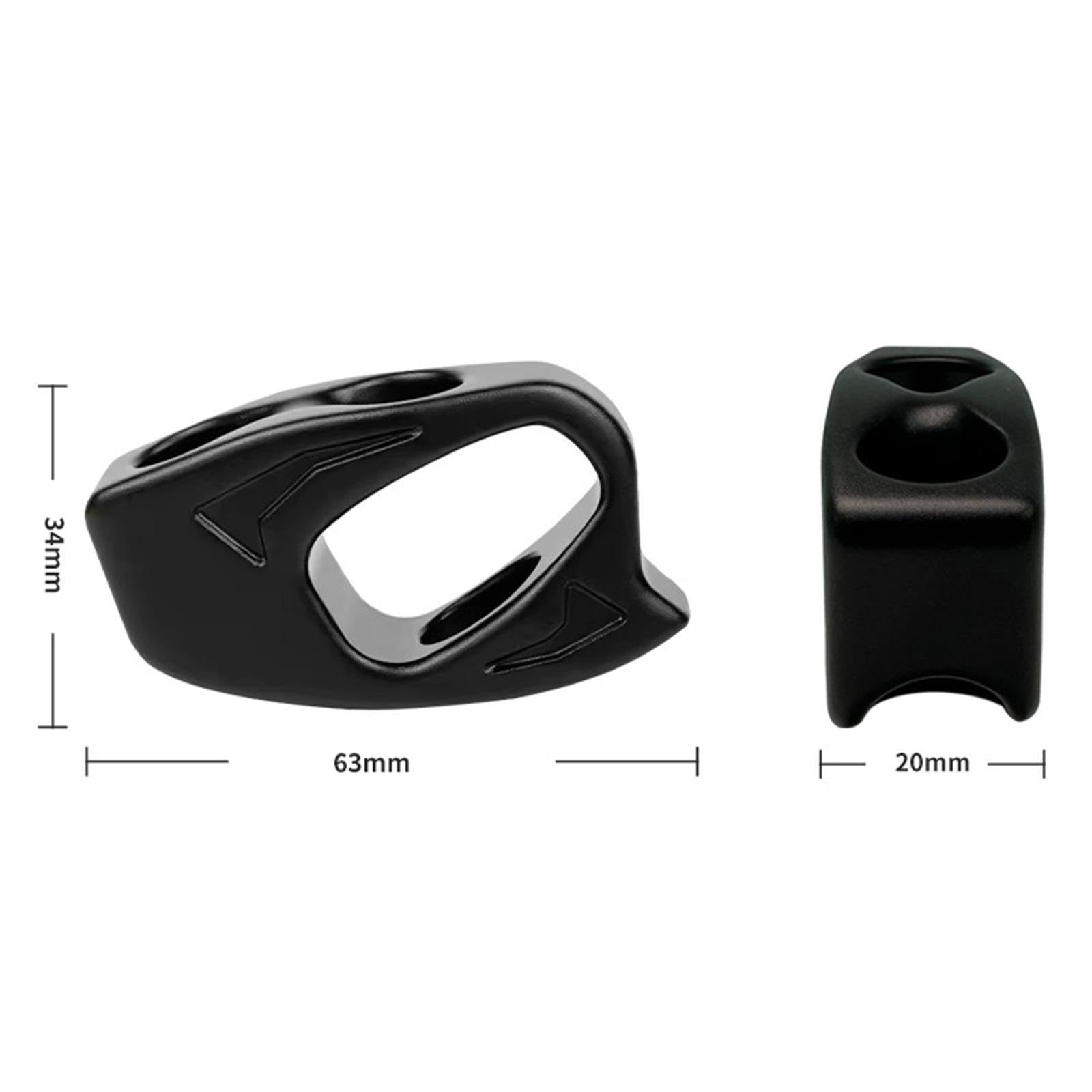 kowaku Rock Climbing Ascender Fall Protector 8.9kN Holder Aluminum Rope Grab Climbing Equipment for Outdoor Activities, Black