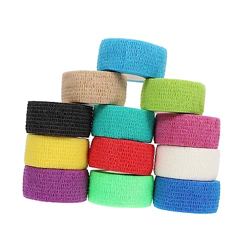 BCOATH Fingertip Bandages 12pcs Self-Adhesive Elastic Wraps Non-Woven Fabric Tape Sports Hiking Camping