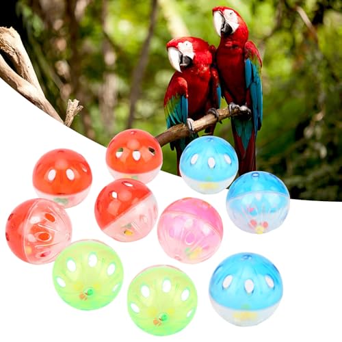Vogelspeelgoed, Ballen, Veilige En Bijtbestendige Vogelkauw Speelgoedballen, 4 Kleine Ballen Door Shakes, Maken Geluid Vergroten Vogelinteresse Speelballen Speelgoed Voor Parkieten Papegaaien - Afbeelding 3