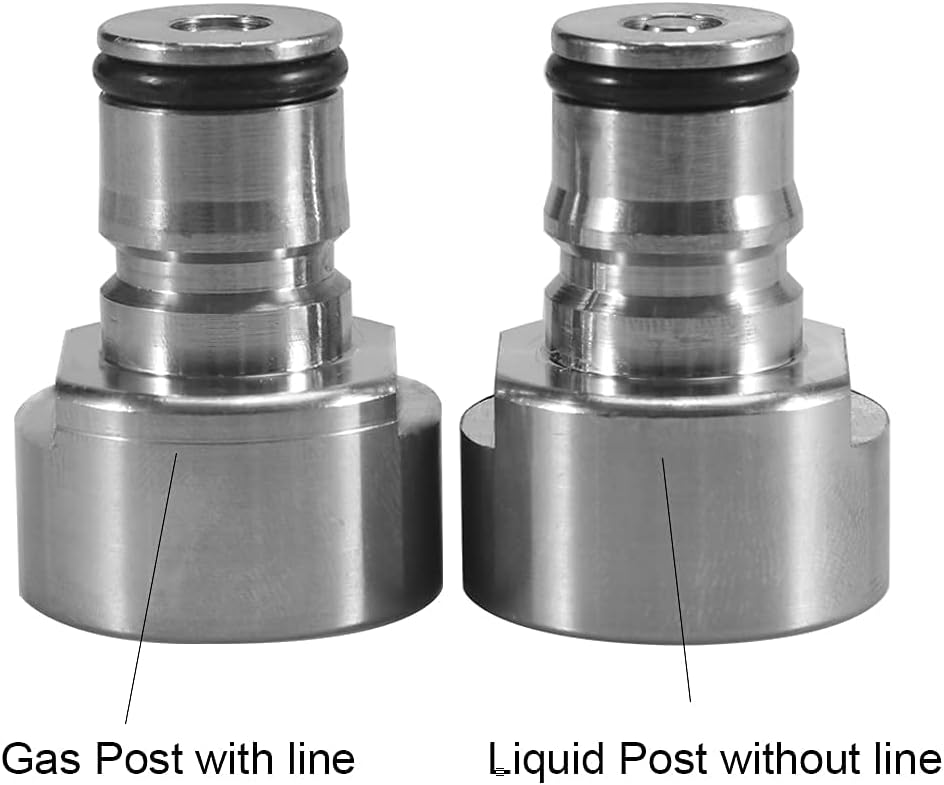 Ball Lock Keg Coupler Adapter - Stainless Steel Ball Lock Quick Disconnect Conversion Kit for Home Brewing