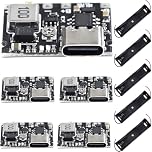 DAOKAI Battery Charger Board,18650 Lithium Li-ion Battery Charger module,DC-DC Step Up Boost Module Adjustable charge and discharge 3.7V 4.2V to 5V/9V 1A,with Single battery case,pack of 5