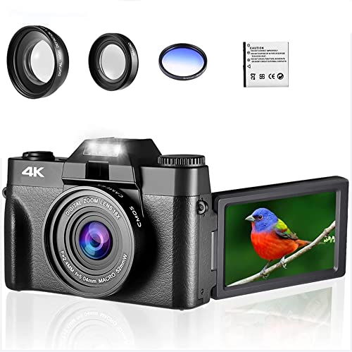 Webcam numerique selfie 48mp ecran 180 degres avec carte 128g tf
