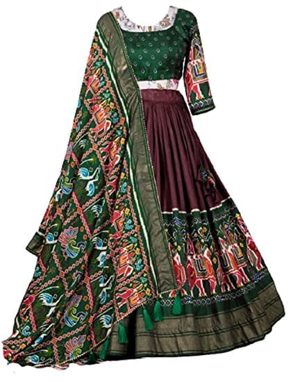 RUDVED Women's wear patola print Dola silk traditional chaniya choli