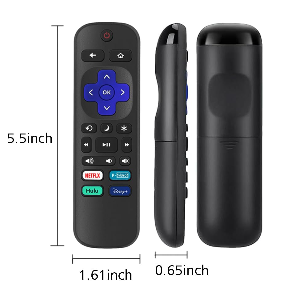 Zamienny pilot zdalnego sterowania do Roku Smart TV, uniwersalny pilot kompatybilny z telewizorami TCL/Onn/Sharp/LG/Sanyo/JVC/Hisense/RCA/Philips/Insignia itp. R0KU (nie do RokuStick i Box)