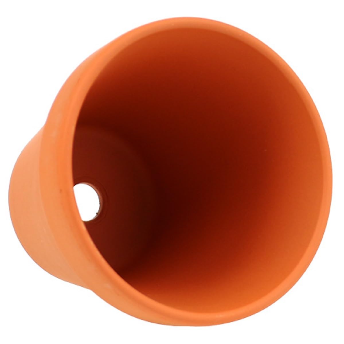 Maceta de Terracota Artesanal de 50 cm de diámetro con Acabado Liso, Diseño Clásico para Decoración de Interiores y Exteriores. Ideal para Plantas de Mediano Tamaño.
