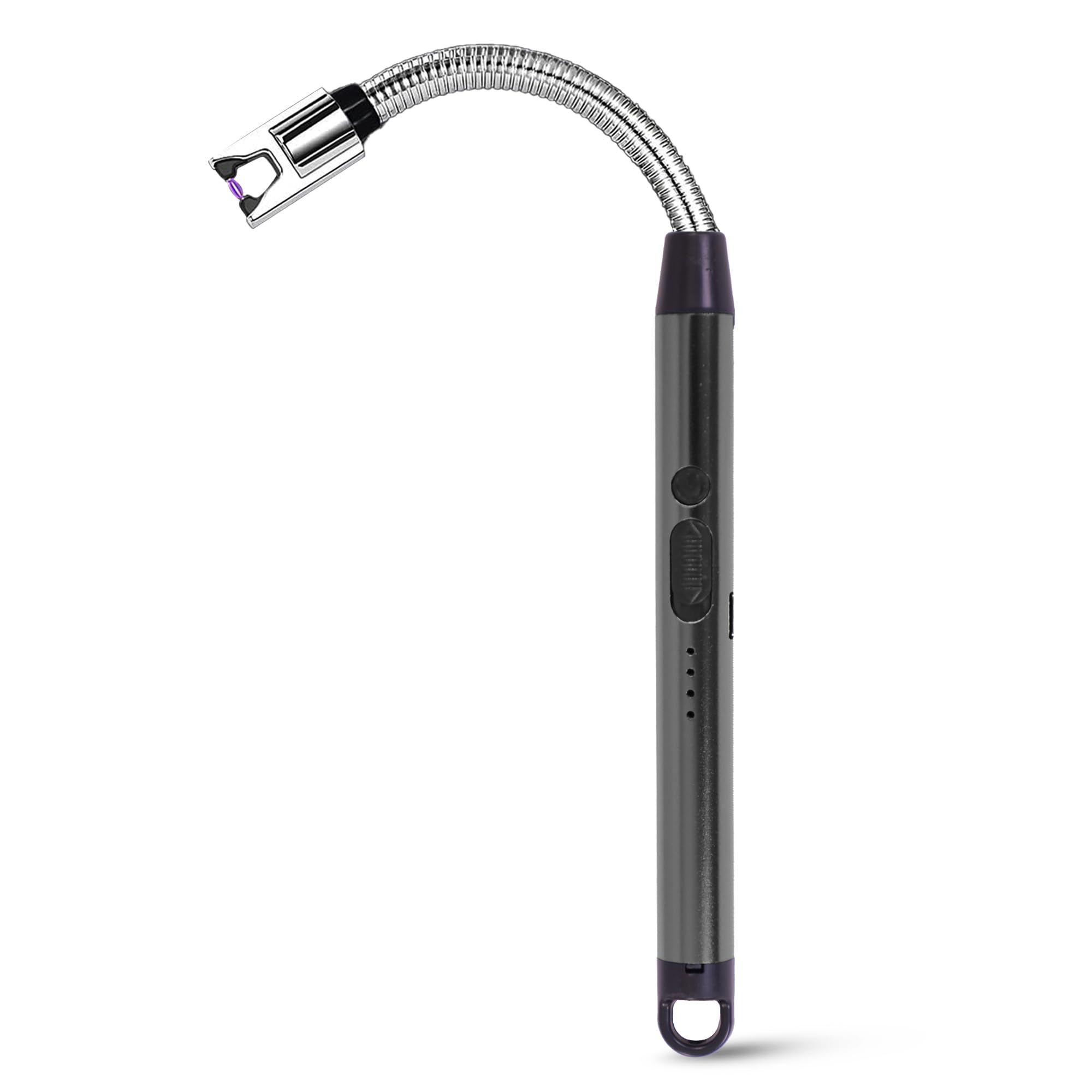SOLARA C-Type Rechargeable Plasma Gas Lighter Electric, USB Charging, 360° Flexible & Windproof, 400 Uses Per Charge, Multipurpose Lighter for Kitchen, Pooja, BBQ & Candles, 1-Year Warranty