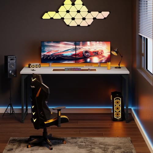 Image of OLIXIS 63-Inch Large Computer Desk for Home Office, White