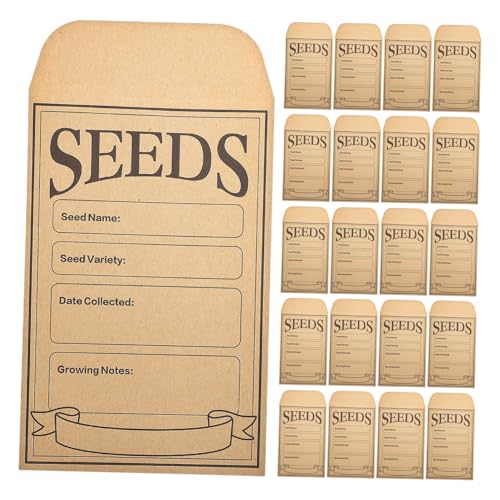 healvian 50個ミニクラフト紙封筒 自己粘着密封プ 種子収納用 小物整理 ビジネスカード 小銭管理に 家 ガーデン オフィス用
