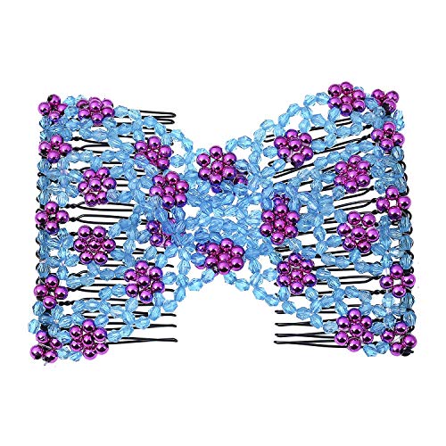 Ruihfas 6Pcs/Pack Magic Women's Easy Stretch Hair Comb Twist Up Do Insert Combs Bridal Hair Clips #TOP7