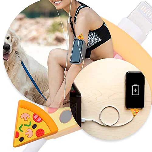 YPWangShengRui Cute Pizza Shape USB Charger Protectors for Cellphone Accessories, orange - Image 2