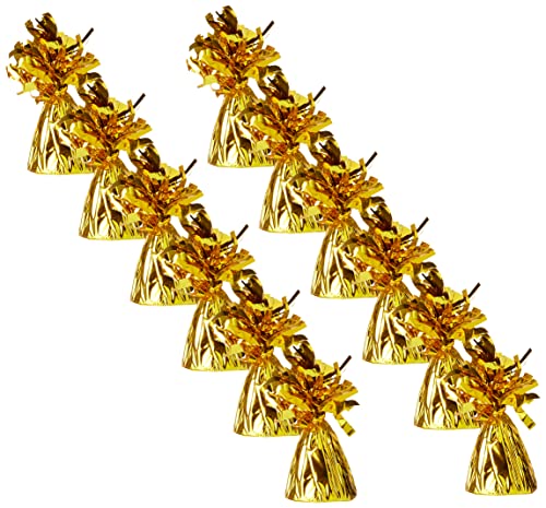 Eleganza 222791 Premium Polyester Ballongewichte - Gold (12 Stück), 15 x 10 x 15 cm Cover