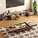 gaoyangjiaju Mid-Century Modern Expandable Coffee Table & TV Stand Set, Walnut Finish – Elegant Storage Combo for Living Room, Bedroom, or Lounge (78.54“ to 103
