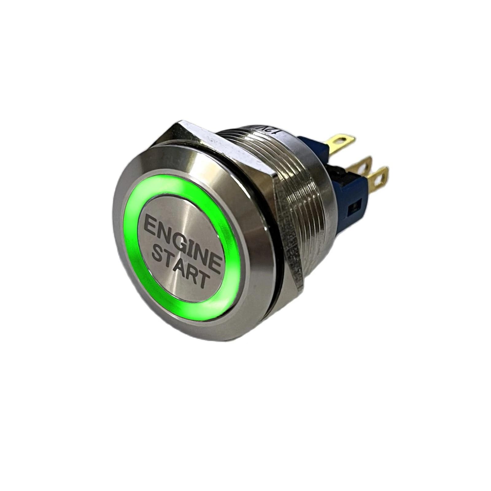 Botón de arranque rosa de 22mm iluminado con LED de 3-6V para motor 7
