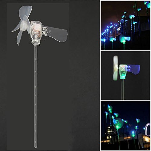 RISHIL WORLD Vertical DIY Project Turbines LED Windmill Small DC Motor Wind Blades Wind Generator Single Item.
