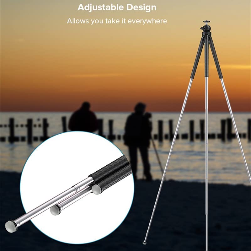 Soporte de teléfono extensible para telescopios y trípode con capacidad de 1,5 kg 4