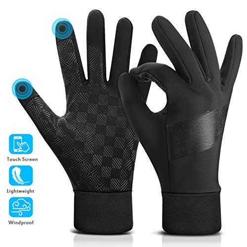 Mikikin Winter Gloves for Men & Women, Touch Screen Thermal Warm Gloves Windproof