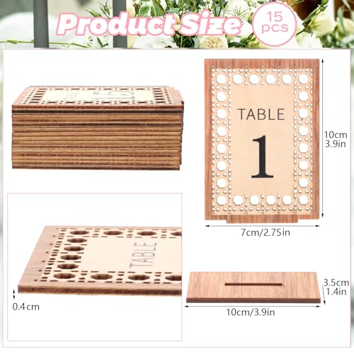 Xiangqu D8845K-11-N 15 Pcs Wooden Table Numbers thumb #1