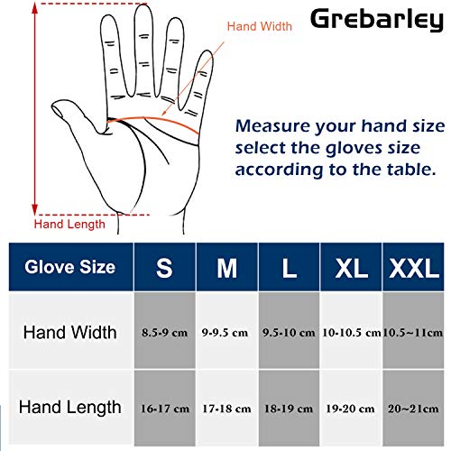 Grebarley Schnittschutzhandschuhe,Arbeitshandschuhe,Küchen Handschuhe,Level 5 Schutz,Lebensmittelecht,EN388 Zertifiziert,Gestrickt Handschuhe für Gartenbau/Baustelle/Küche (M, 1Paar) – Bild 7