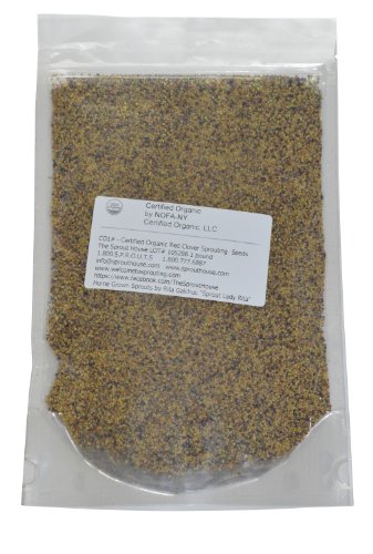 The Sprout House Red Clover Organic Sprouting Seeds 1 LB