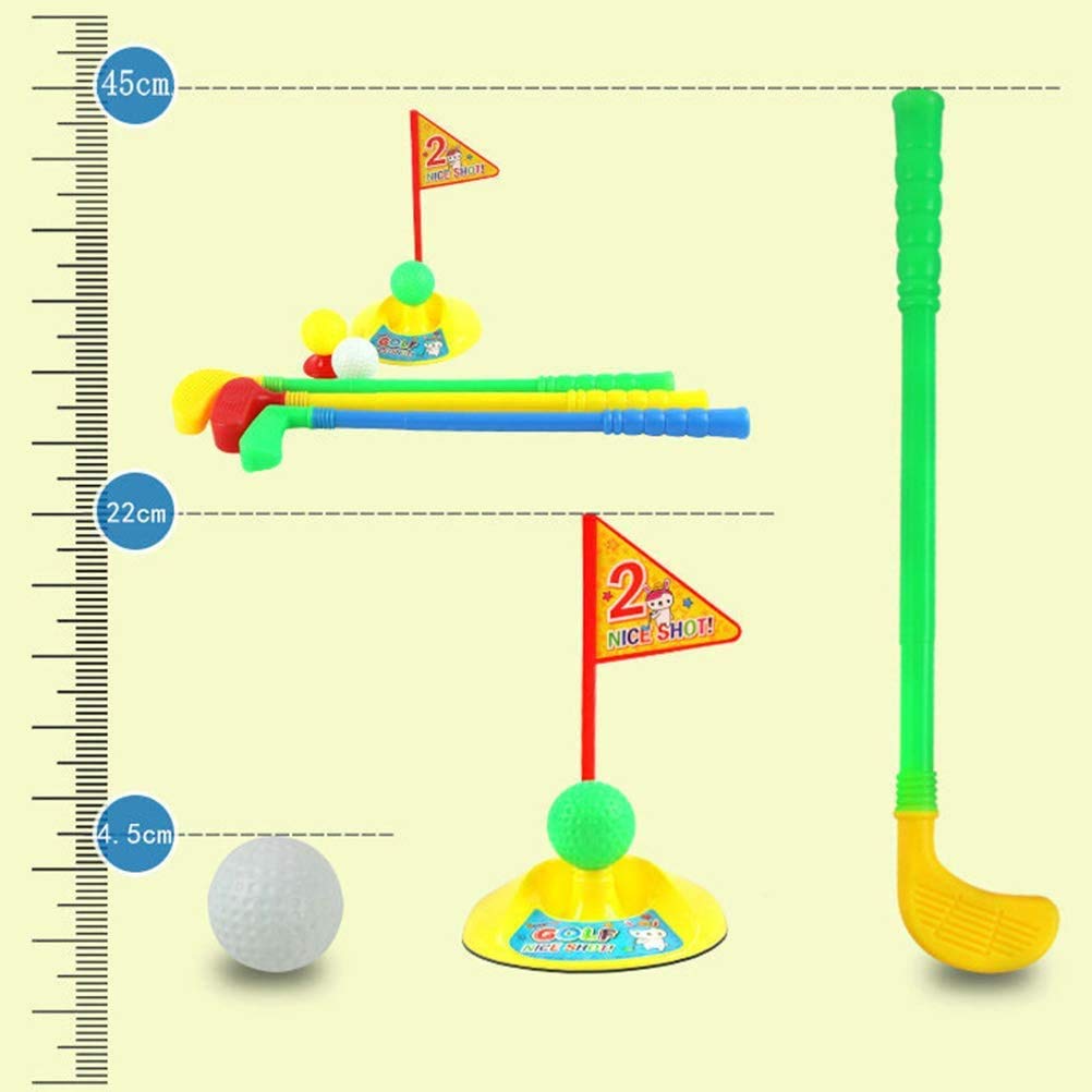 BinaryABC Plastic Golf Clubs Set Toy Golf Kit,Educational Golf Toys Sets,Children's Golf Game(Random Color) - Image 4