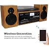 Boytone BT-28SPW Bluetooth Classic Record Player Turntable All-in-One with AM/FM Radio, CD/Cassette Player, 2 Separate Stereo Speakers, Record from Vinyl, Radio, and Cassette to MP3, SD slot, USB, AUX