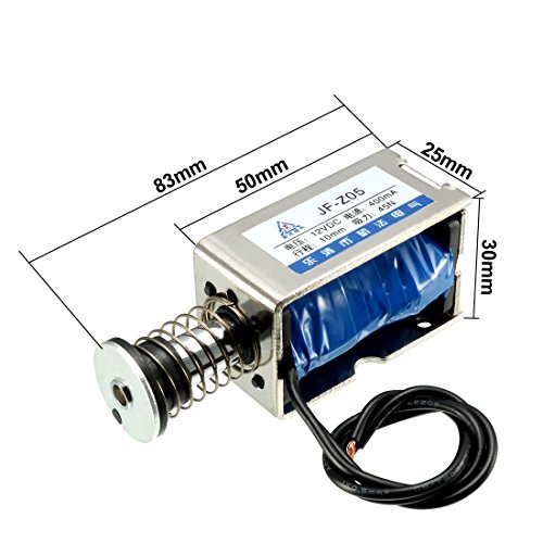 Image of uxcell 12VDC 45N 10mm Stroke Pull Push Solenoid Electromagnet Open Frame Type Linear Motion JF-Z05