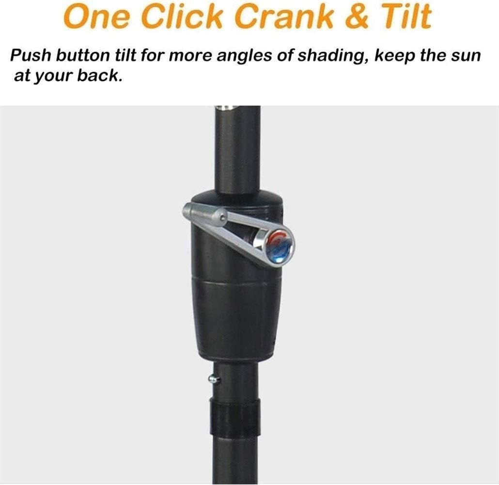 Outdoor Garden Parasols 10ft / Stripe Garden Beach Patio Umbrella Sun Shade Protection UPF 50+, Market Parasol for Balcony, Fishing, Backyard good