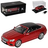 Aus Metall mit Plastikteilen. Kyosho Mercedes-Benz E-Klasse A238 Cabrio mit abnehmbarem Soft Top Designo Hyazinth Rot Metallic Ab 2017 1/43 Modell Auto mit individiuellem Wunschkennzeichen