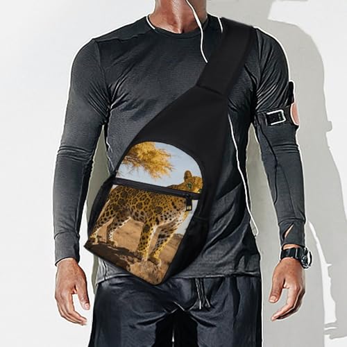 Sac bandoulière léopard imperméable et résistant à multiples poches - 3