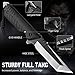NedFoss Tactical Survival Knife with Fire Starter, Kydex Sheath, 440C Steel Blade, G10 Handle - Camping Gift for Men
