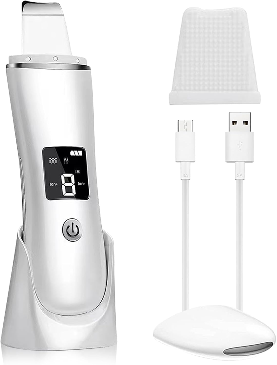 Face Scrubber Skin Spatula-2024 New Blackhead Remover Pore Cleaner,Pore Extractor Face Spatula Deep Cleaning for Facial Skin Care Women Gift(White)