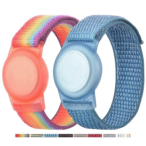 Image of Bracelet for AirTag Kids,Protective Cover for Air Tag with Nylon Wristband