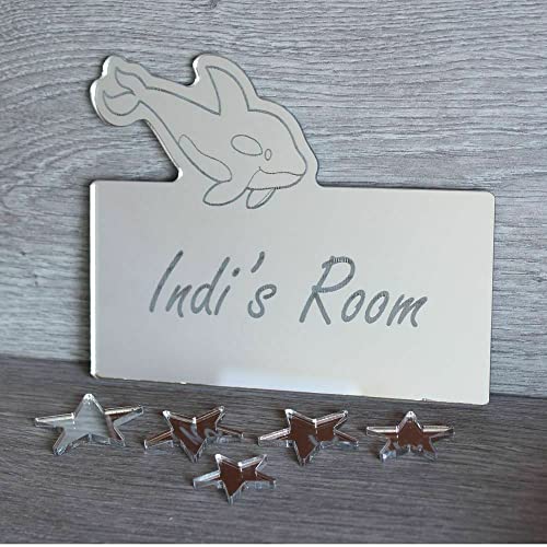 Laserables Personalised Killer Whale Orca Door Name Plaque Boy Girls Bedroom Room Sign